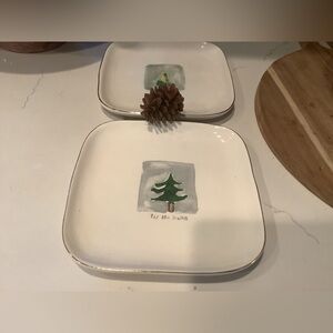 Artisan Rae Dunn Christmas Plates